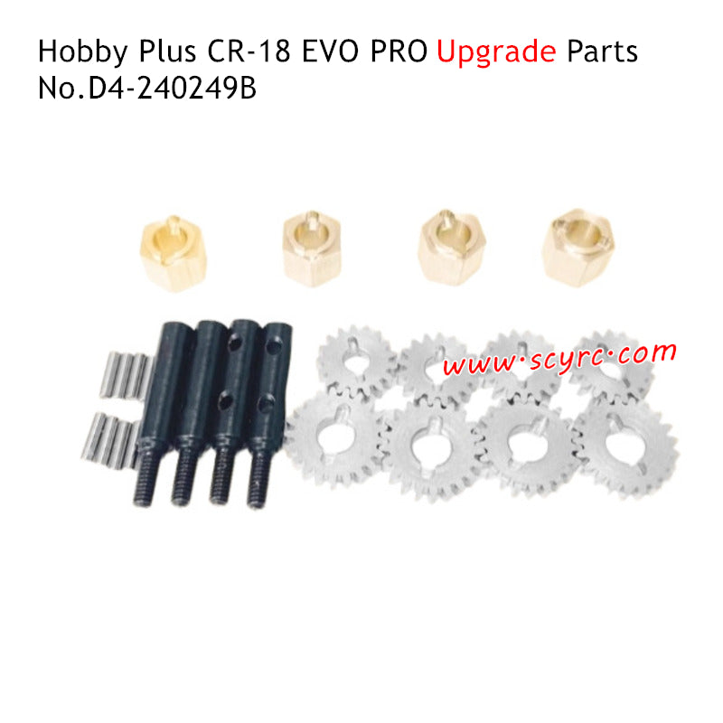 Hobby Plus CR 18 EVO Pro RC Truck Parts Gear and Wheel Hubs D4-240249BL 