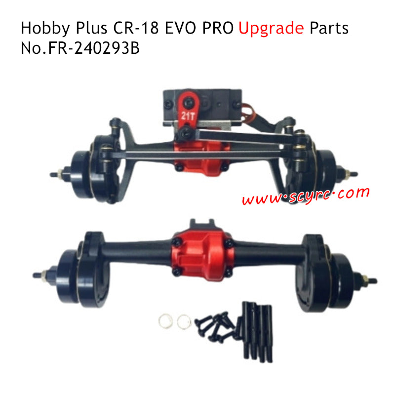 Hobby plus CR18 EVO Pro Brushless Upgrade Parts Front and Rear Axle Assembly and Servo FR-240293BL