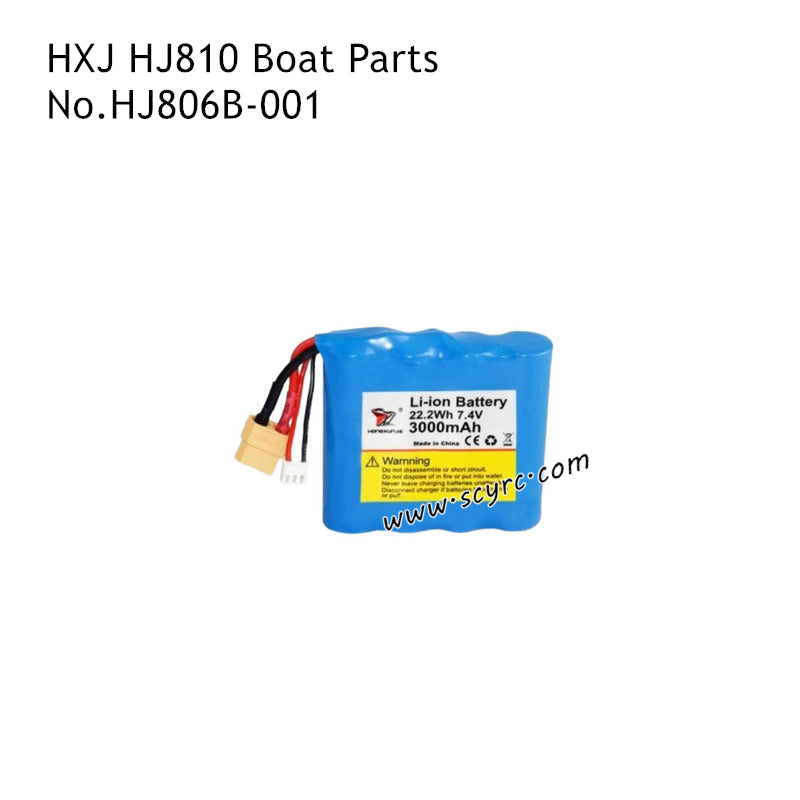 HONGXUNJIE HJ810B Speedboat Parts 7.4V 3000mAh Li-ion Battery HJ806B-001