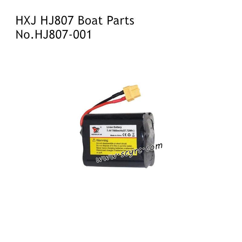 HXJ HJ807 Speedboat Parts 7.4V 7800mAh Li-ion Battery HJ807-001