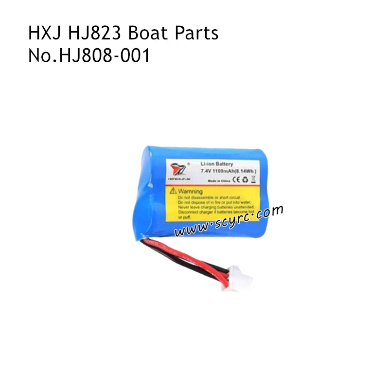 HONGXUNJIE HJ823 RC Boat Parts 7.4V 1100mAh Battery HJ808-001