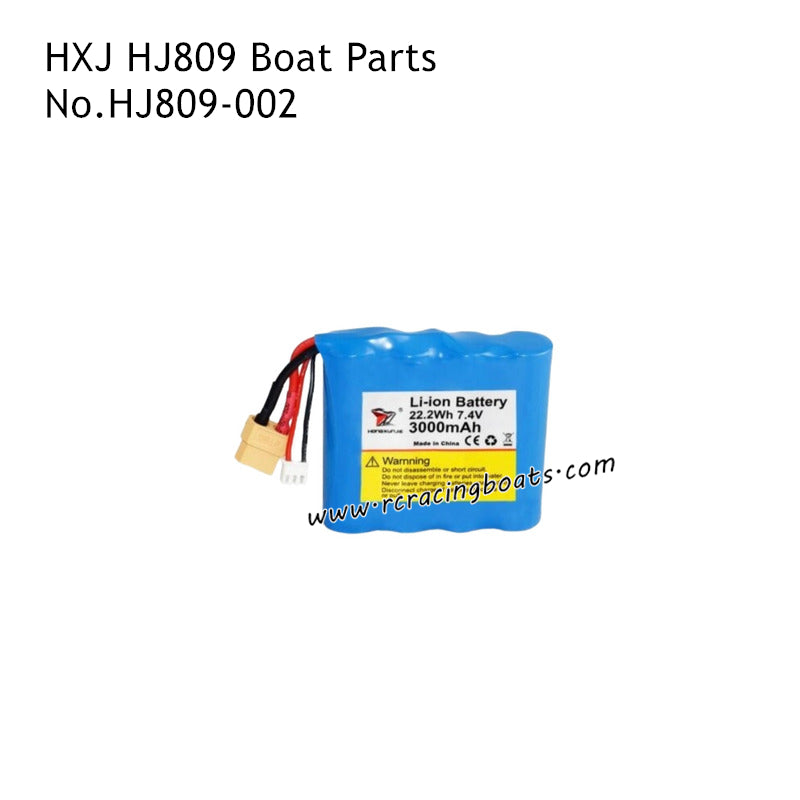 HONGXUNJIE HJ809 High Speed RC Boat Parts 7.4V 3000mAh Battery HJ809-002