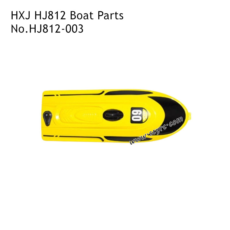 HXJ HJ812 Speedboat Parts Top Cover Yellow HJ812-003