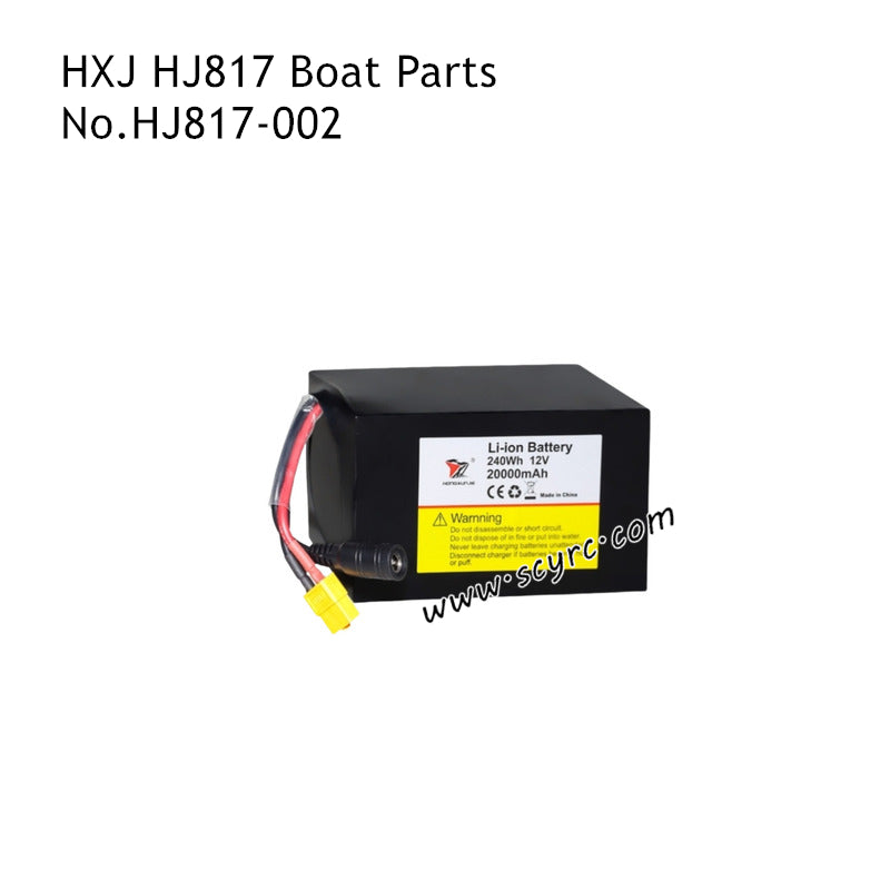 HONGXUNJIE HJ817 RC Boat Parts 12V 20000mAh Li-ion Battery HJ817-002