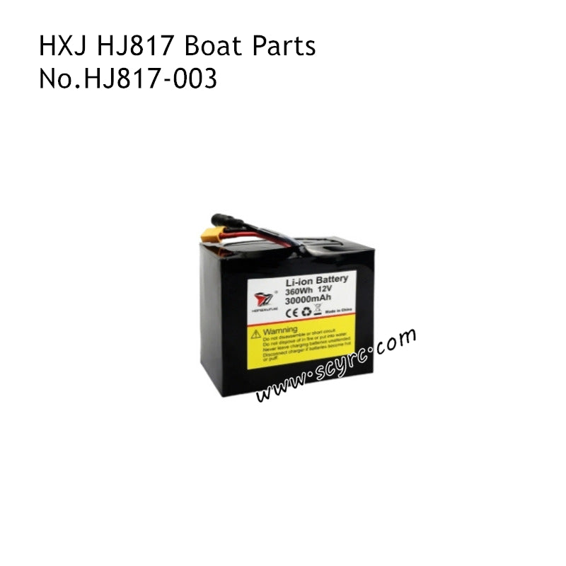 HONGXUNJIE HJ817 RC Boat Parts 12V 30000mAh Li-ion Battery HJ817-003