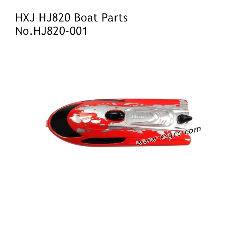 HONGXUNJIE HJ820 RC Boat Parts Top Cover Red HJ820-001