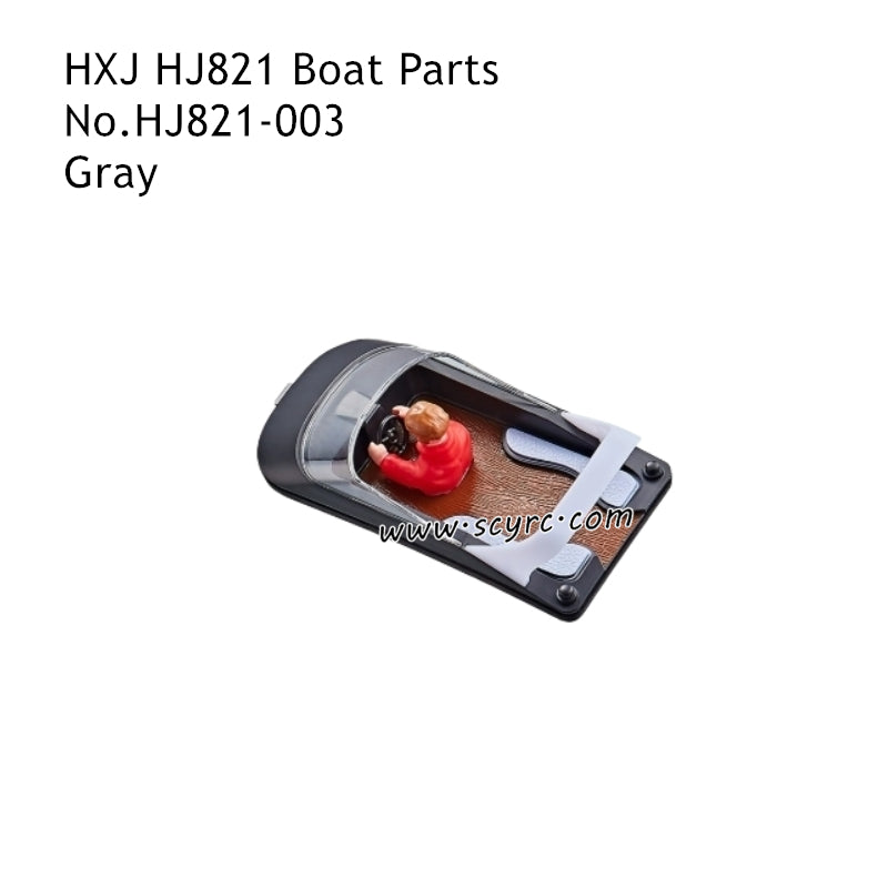 HXJ HJ821 RC Boat Parts Battery Cover Assembly Gray HJ821-003