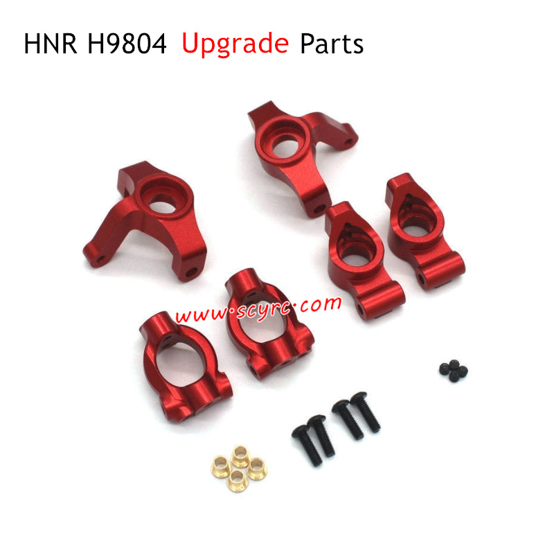 HNR H9804 Upgrade Parts Steering Cup and C-Mount and Rear Wheel Mount Red