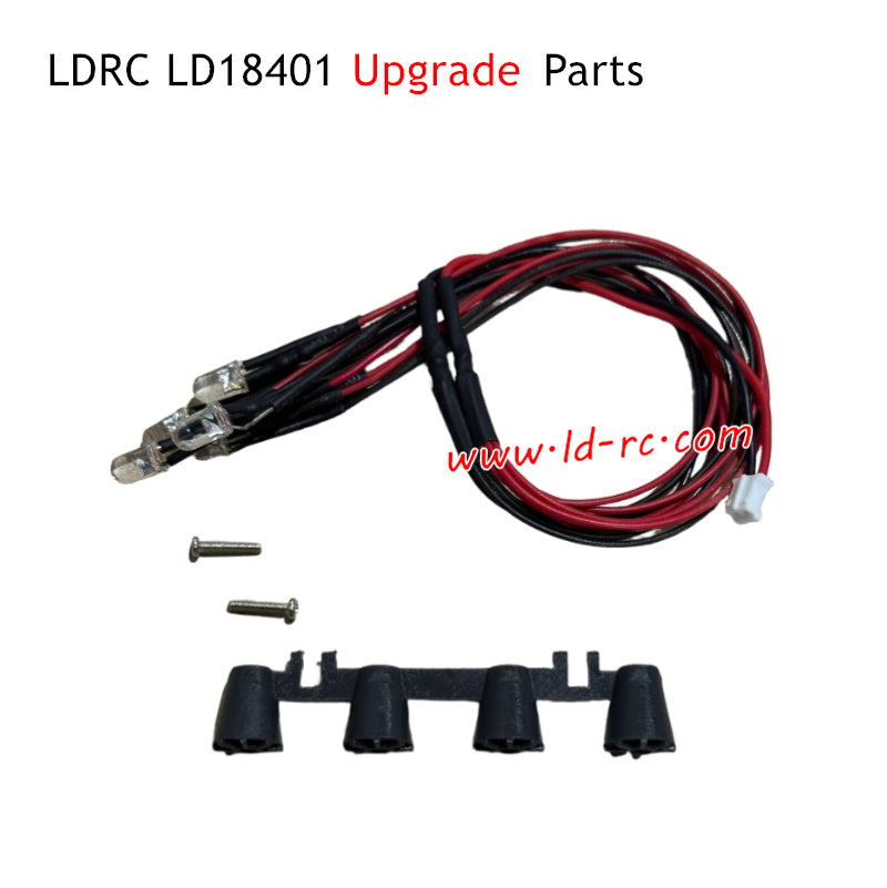 LDRC LD18401 RC Truck Upgrade Parts Roof Rack Light Mount and Light Wiring