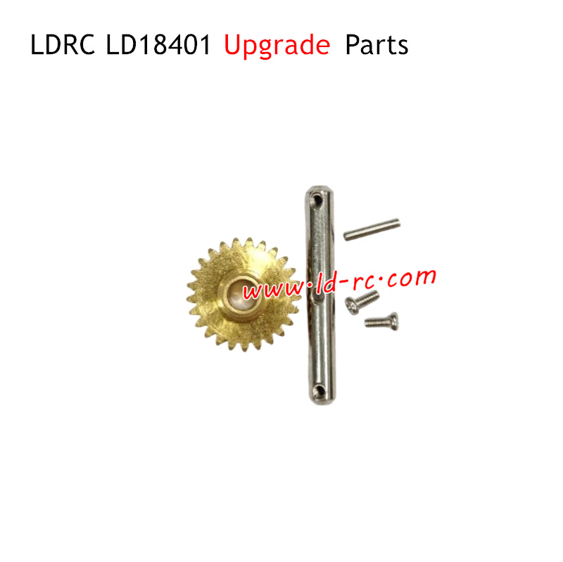 LDRC LD18401 RC Car Upgrade Parts Metal Main Shaft and Copper Large Gear of Gearbox