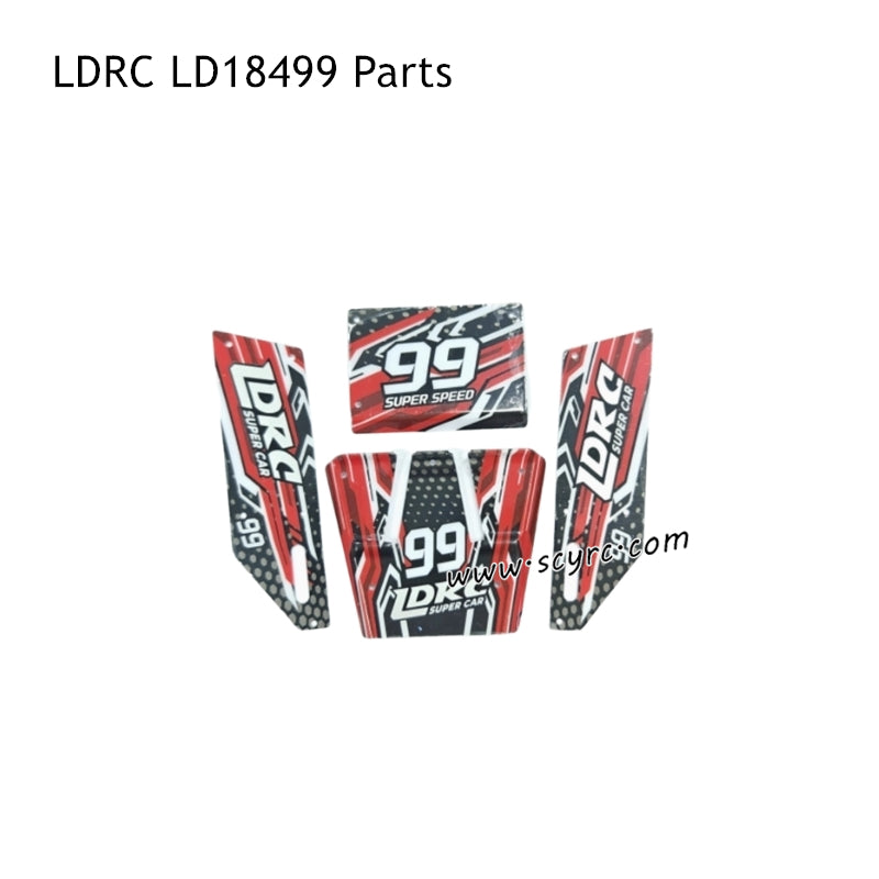 LDRC LD18499 RC Truck Parts Car Shell Red