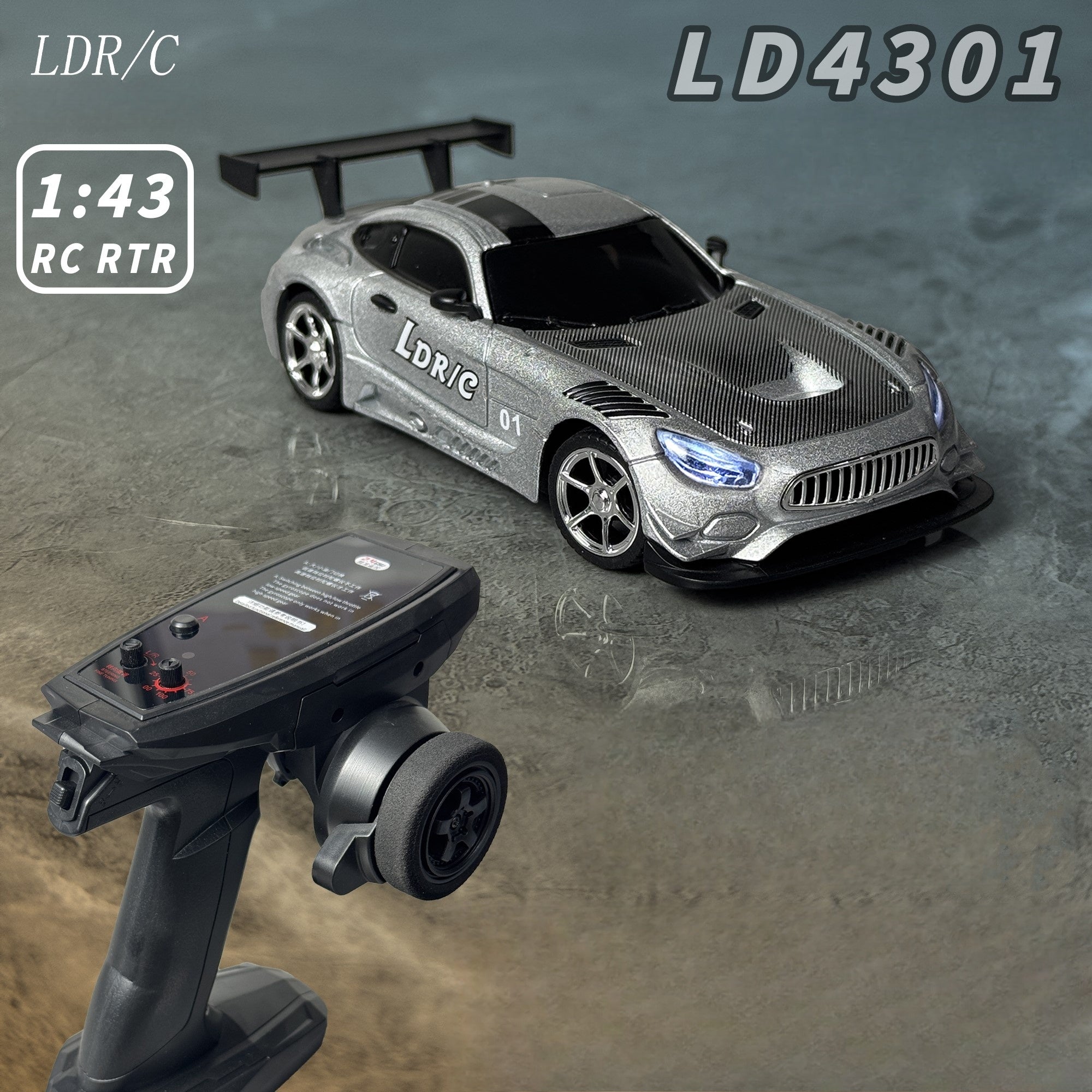 LDRC LD4301 High Speed Mini RC Car Silver