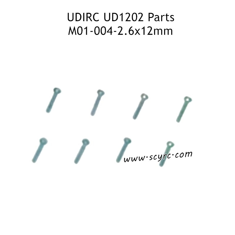 UDIRC UD1202 Parts 2.6X12MM HB Hexagon Socket Cup Head Self-Tapping Screws M01-004