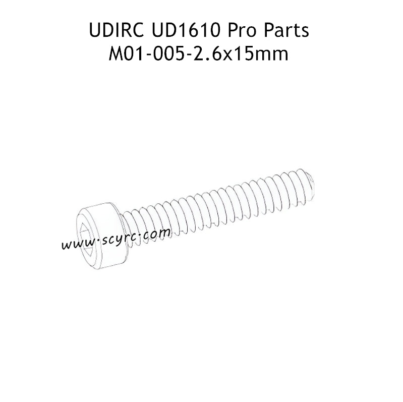 UDIRC UD1610 Pro Parts 2.6X15MM HB Hexagon Socket Head Cap Tapping Screw M01-005