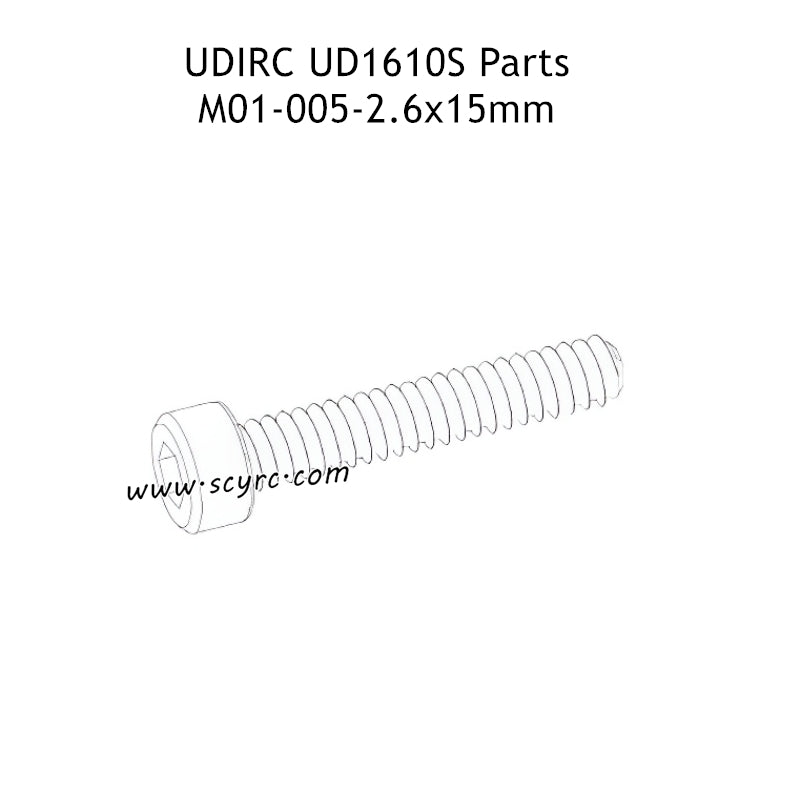 UDIRC UD1610S RC Truck Parts 2.6X15MM HB Hexagon Socket Head Cap Tapping Screw M01-005