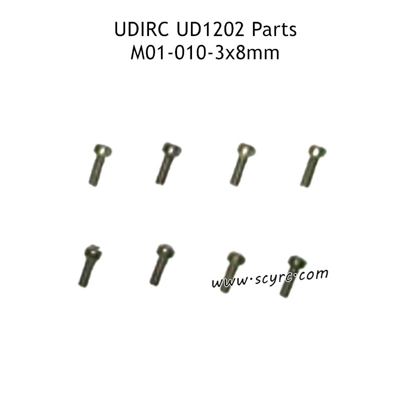 UDIRC UD1202 Parts 3x8MM HM Hexagon Socket Head Cap Screws M01-010