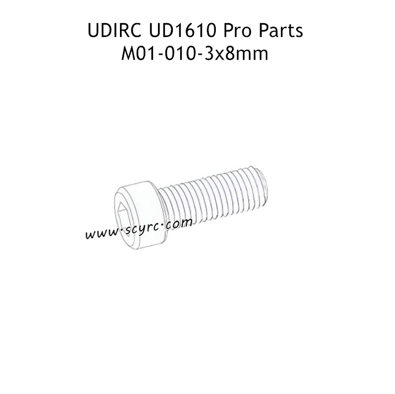UDIRC UD1610 Pro Parts 3x8MM HM Hexagon Socket Head Cap Machine Screw M01-010