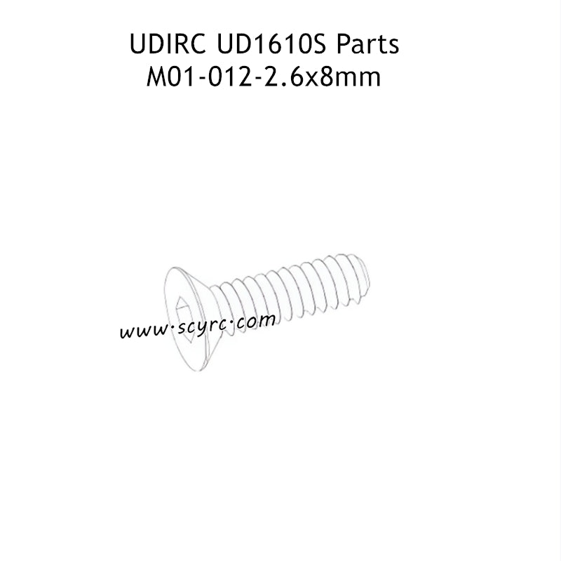 UDIRC UD1610S RC Truck Parts 2.6x8MM KB Hexagon Socket Countersunk Head Tapping Screw M01-012