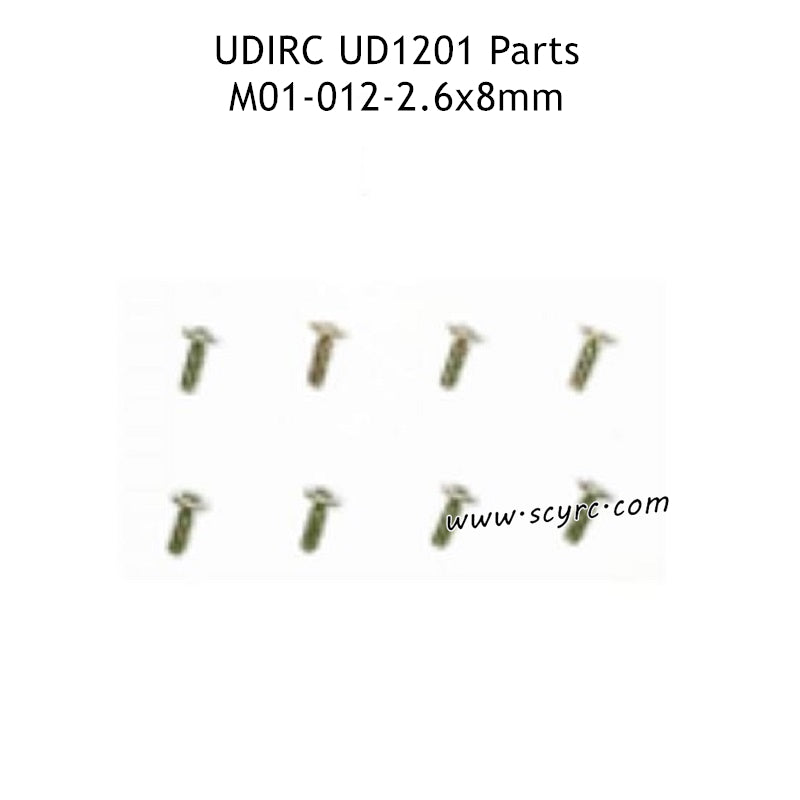 UDIRC UD1201 Parts 2.6X8MM KB Hexagon Socket Countersunk Head Tapping Screws M01-012