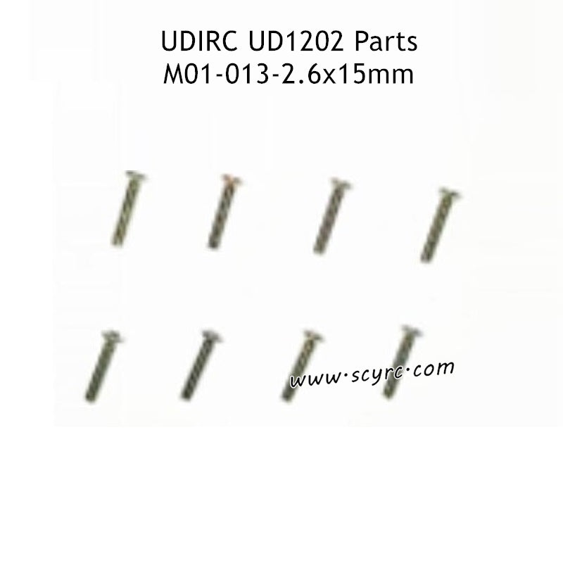 UDIRC UD1202 Parts 2.6x15MM KB Hexagon Socket Countersunk Head Self-Tapping Screws M01-013