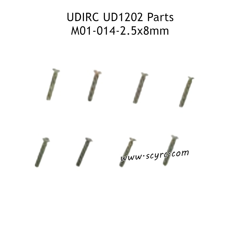 UDIRC UD1202 Parts 2.5X8MM KM Hexagon Socket Countersunk Head Machine Threaded Screws M01-014