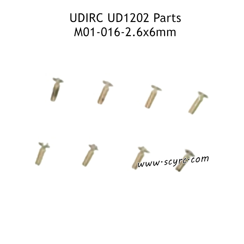 UDIRC UD1202 Parts 2.6X6MM TB Hexagon Socket Flat Round Head Self Tapping Screws M01-016