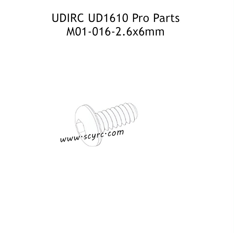 UDIRC UD1610 Pro Parts 2.6x6mm TB Hexagon Socket Button Head Tapping Screw M01-016