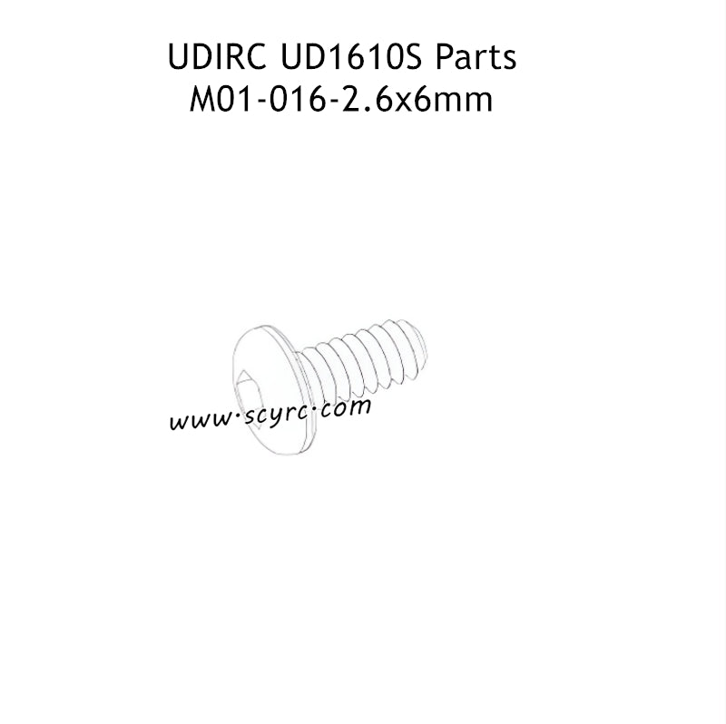 UDIRC UD1610S RC Truck Parts 2.6x6mm TB Hexagon Socket Button Head Tapping Screw M01-016