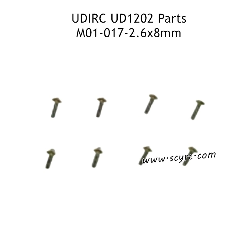 UDIRC UD1202 Parts 2.6X8MM TB Hexagon Socket Flat Round Head Self Tapping Screws M01-017