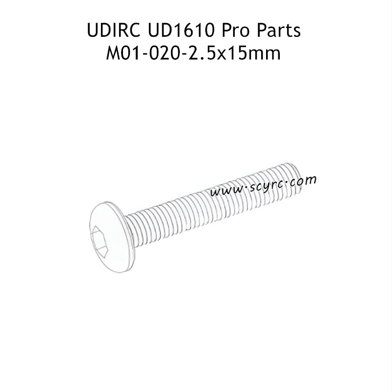 UDIRC UD1610 Pro Parts 2.5x15mm TM Hexagon Socket Button Head Machine Screw M01-020