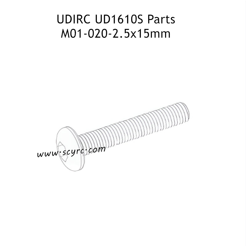 UDIRC UD1610S RC Truck Parts 2.5x15mm TM Hexagon Socket Button Head Machine Screw M01-020