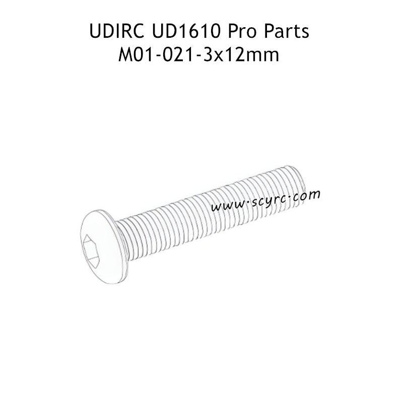 UDIRC UD1610 Pro Parts 3x12mm TM Hexagon Socket Button Head Machine Screw M01-021