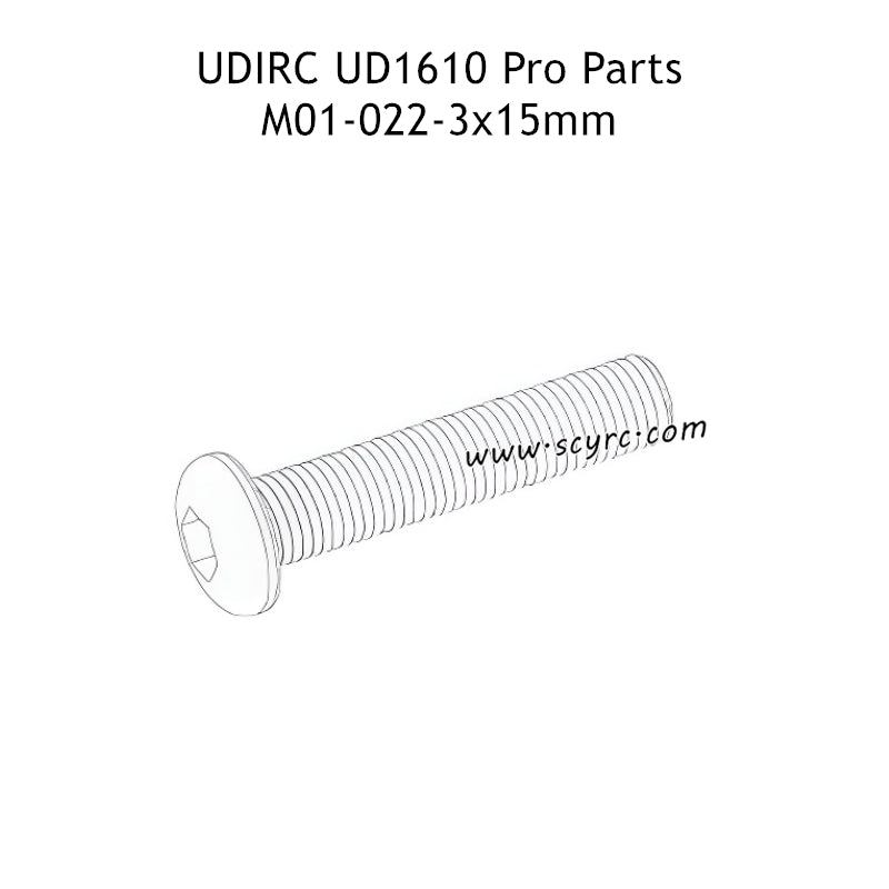 UDIRC UD1610 Pro Parts 3x15mm TM Hexagon Socket Button Head Machine Screw M01-022