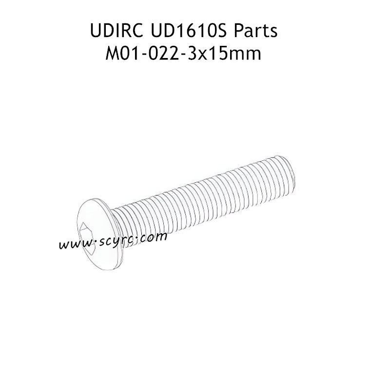 UDIRC UD1610S Parts 3x15mm TM Hexagon Socket Button Head Machine Screw M01-022