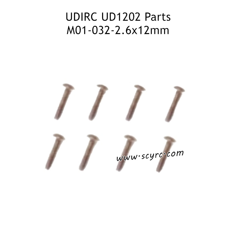 UDIRC UD1202 Parts 2.6X12MM TB Hexagon Socket Flat Round Head Self Tapping Screws M01-032