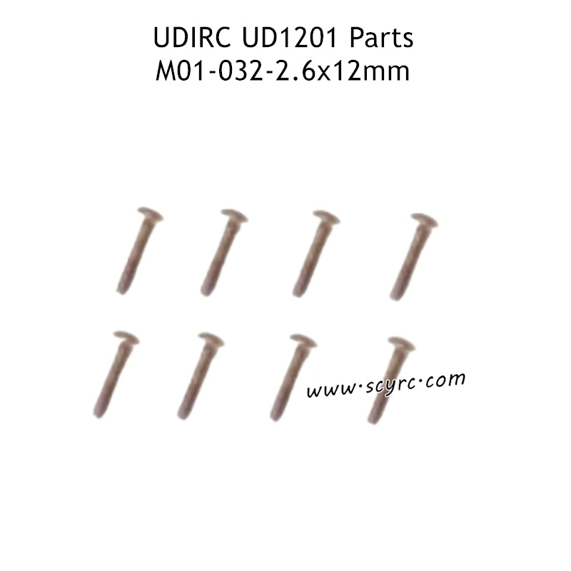 UDIRC UD1201 Parts 2.6x12mmm TB Hexagon Socket Set Screws with Round Head M01-032