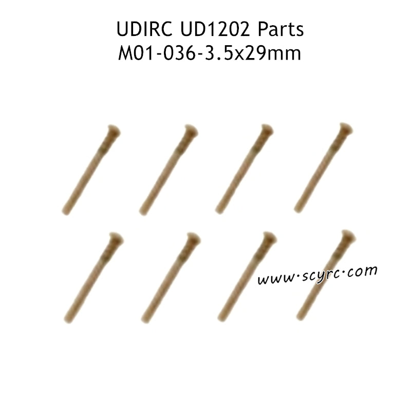 3.5X29MM Hexagon Socket Flat Head Self-Tapping Screws with Half Threads M01-036 Parts for UDIRC UD1202 RC Car
