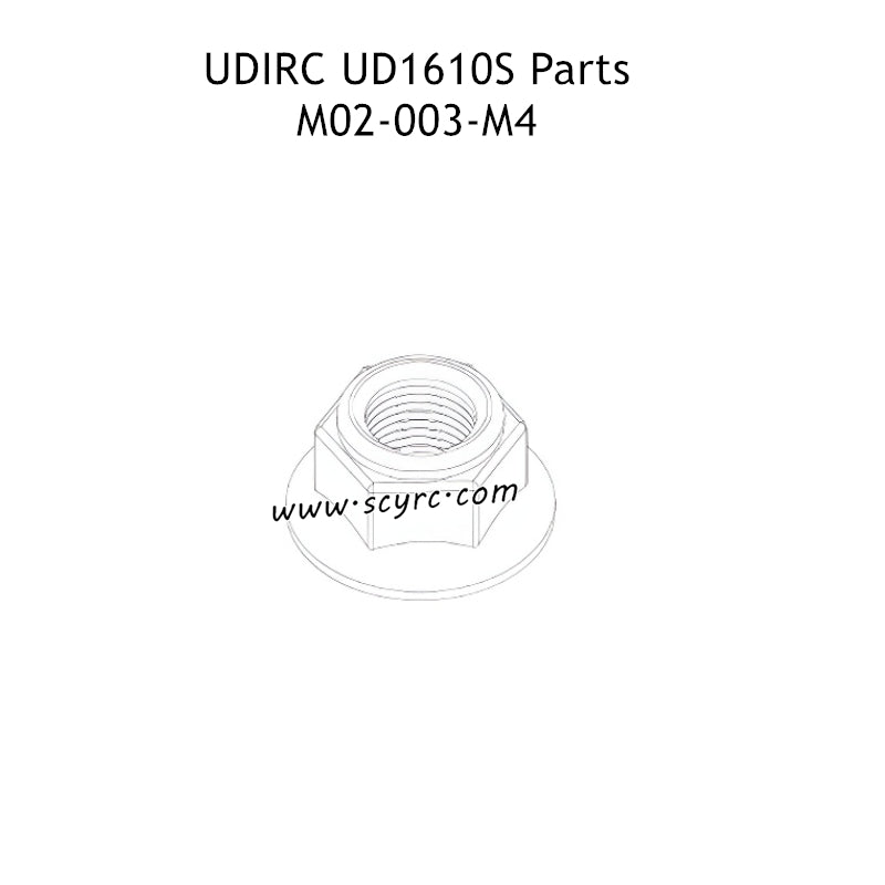UDIRC UD1610S Parts M4 Hex Flanged Lock Nut M02-003