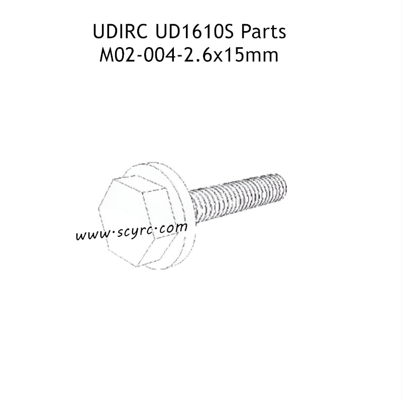 UDIRC UD1610S Parts 2.6X15MM Outer Hexagonal Flange Screw M02-004