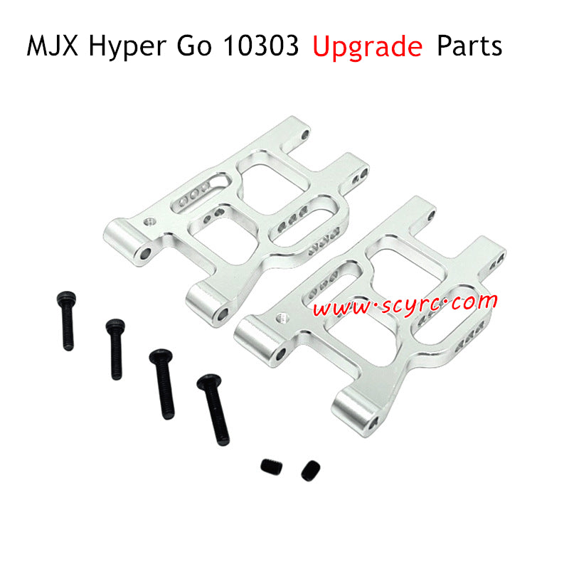 MJX Hyper Go 10303 RC Car Upgrade Parts Rear Lower Swing Arm Siilver