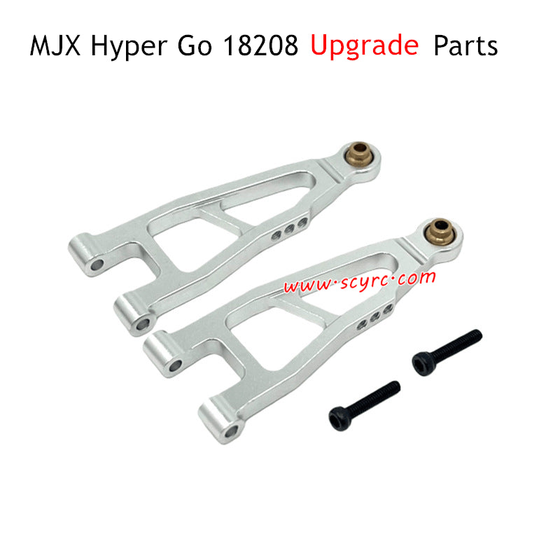 MJX Hyper Go 18208 Upgrade Parts Front Lower Swing Arms Silver