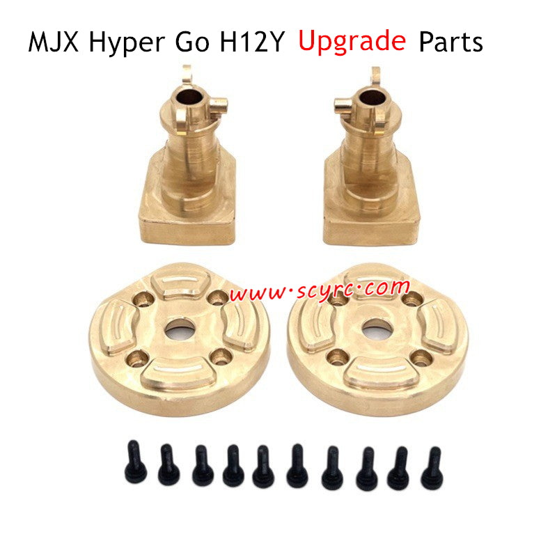 MJX Hyper Go H12Y Upgrade Parts Brass Rear Axle Weights and Cups