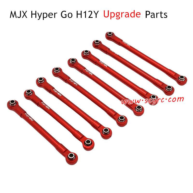 MJX Hyper Go H12Y Upgrade Parts Chassis Mounting Tie Rods Red