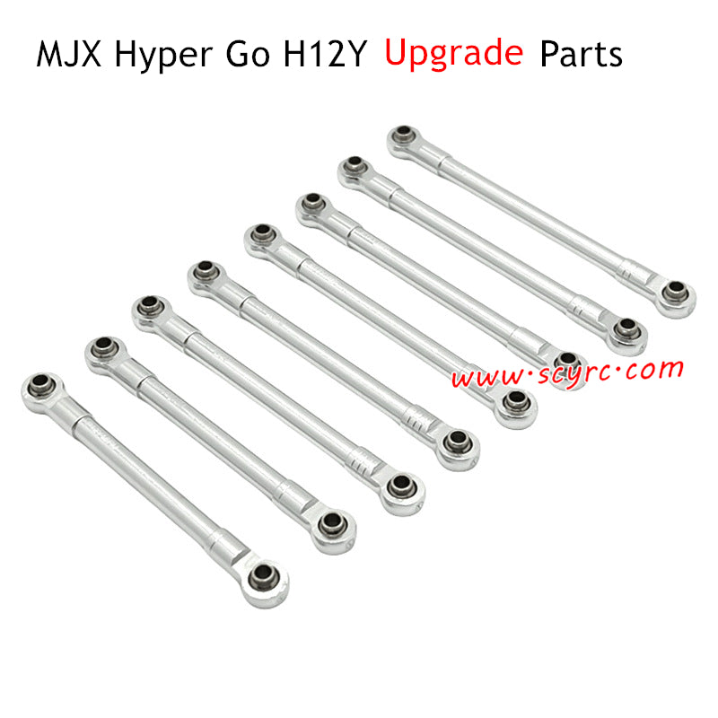 MJX Hyper Go H12Y Upgrade Parts Chassis Mounting Tie Rods Silver