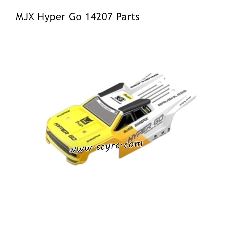 MJX Hyper Go 14207 RC Truck Parts Car Shell Yellow