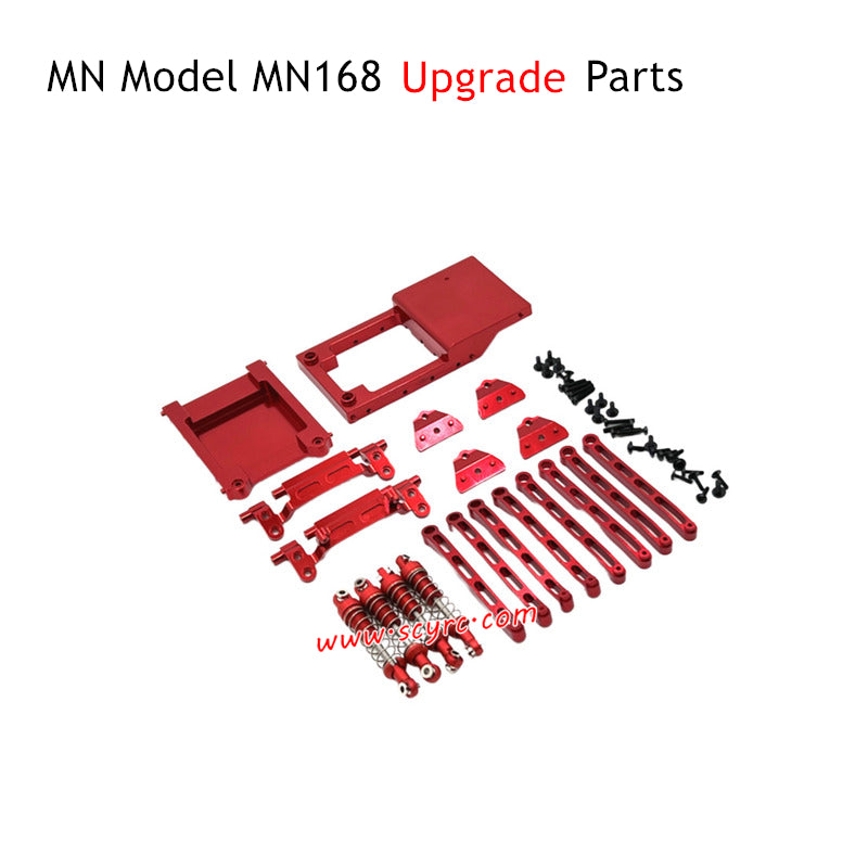 MN Model MN168 RC Car Upgrade Parts Alloy Kits Red