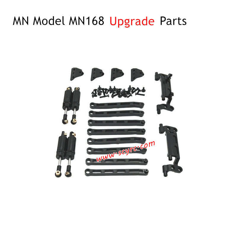MN Model MN168 RC Car Upgrade Parts Metal Kit Black