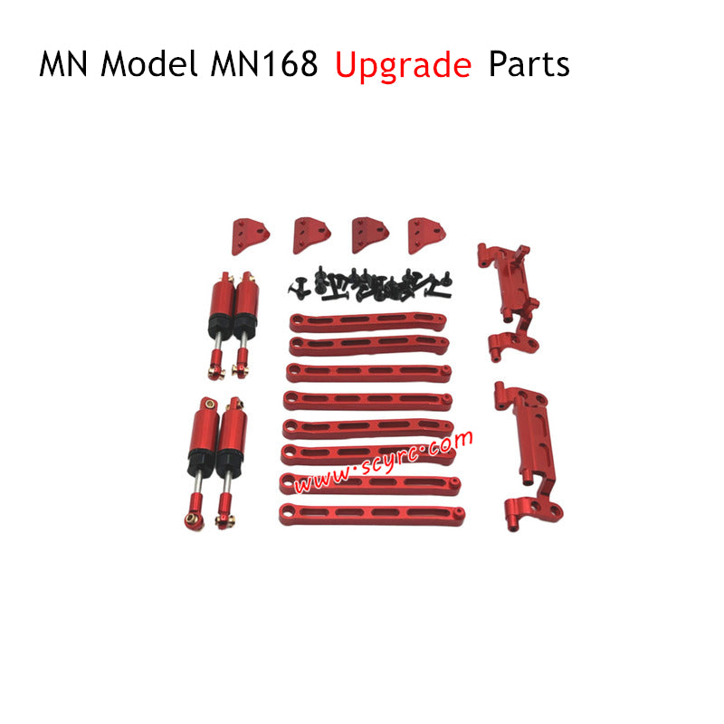 MN Model MN168 RC Car Upgrade Parts Metal Kit Red
