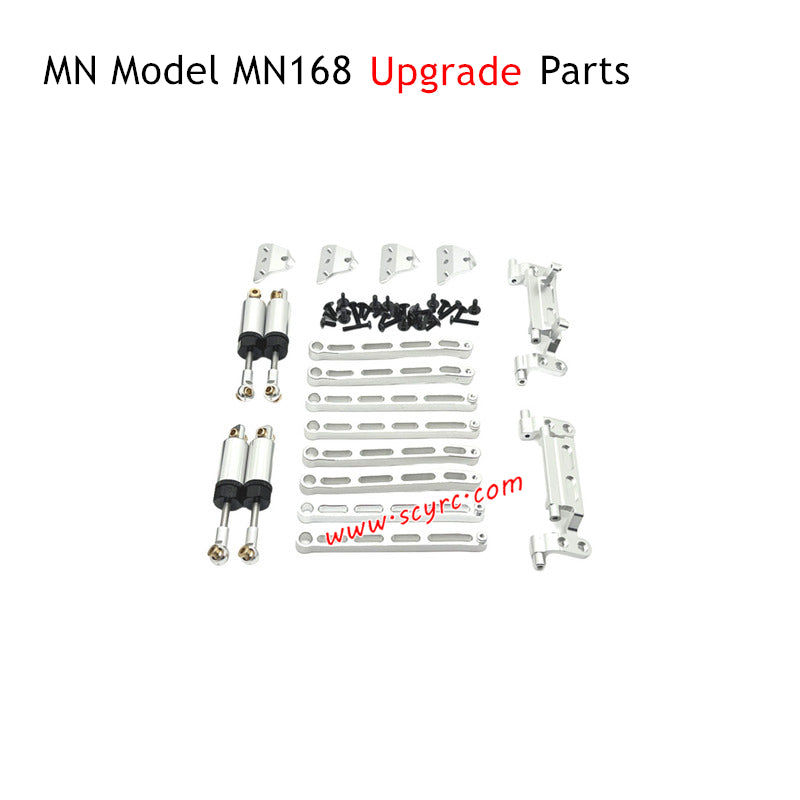 MN Model MN168 RC Car Upgrade Parts Metal Kit Silver