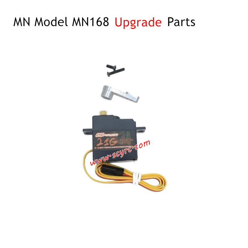 MN Model MN168 RC Car Upgrade Parts 21G Servo Metal Servo Arm Silver